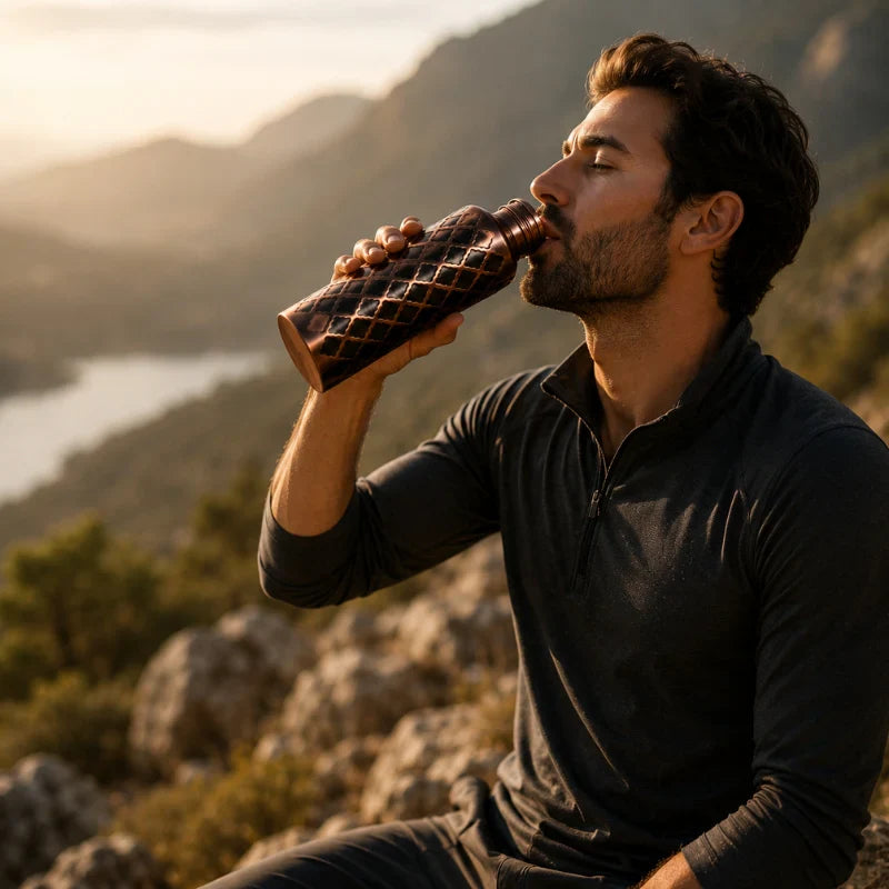 Alma Pure™ Diamond – 99.9% Pure Copper Bottle