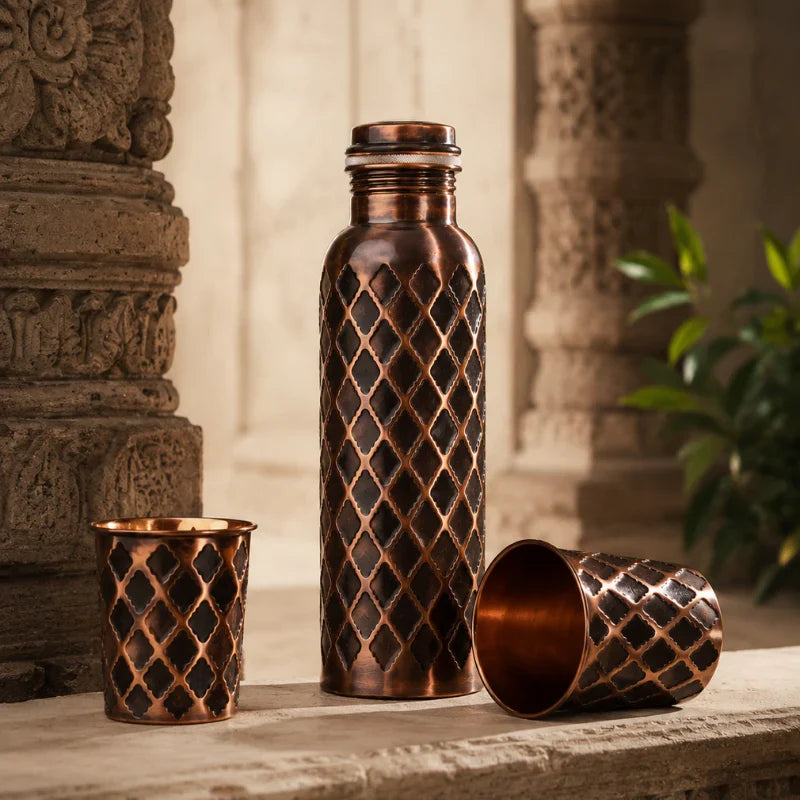 Alma Pure™ Diamond – 99.9% Pure Copper Bottle