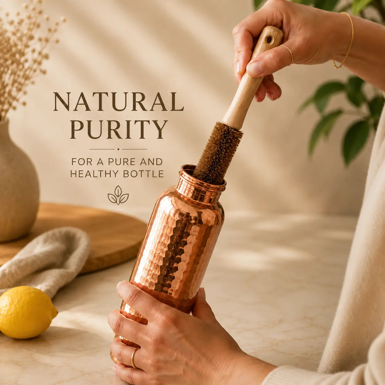 Alma Pure™ Natural Copper Cleaning Brush