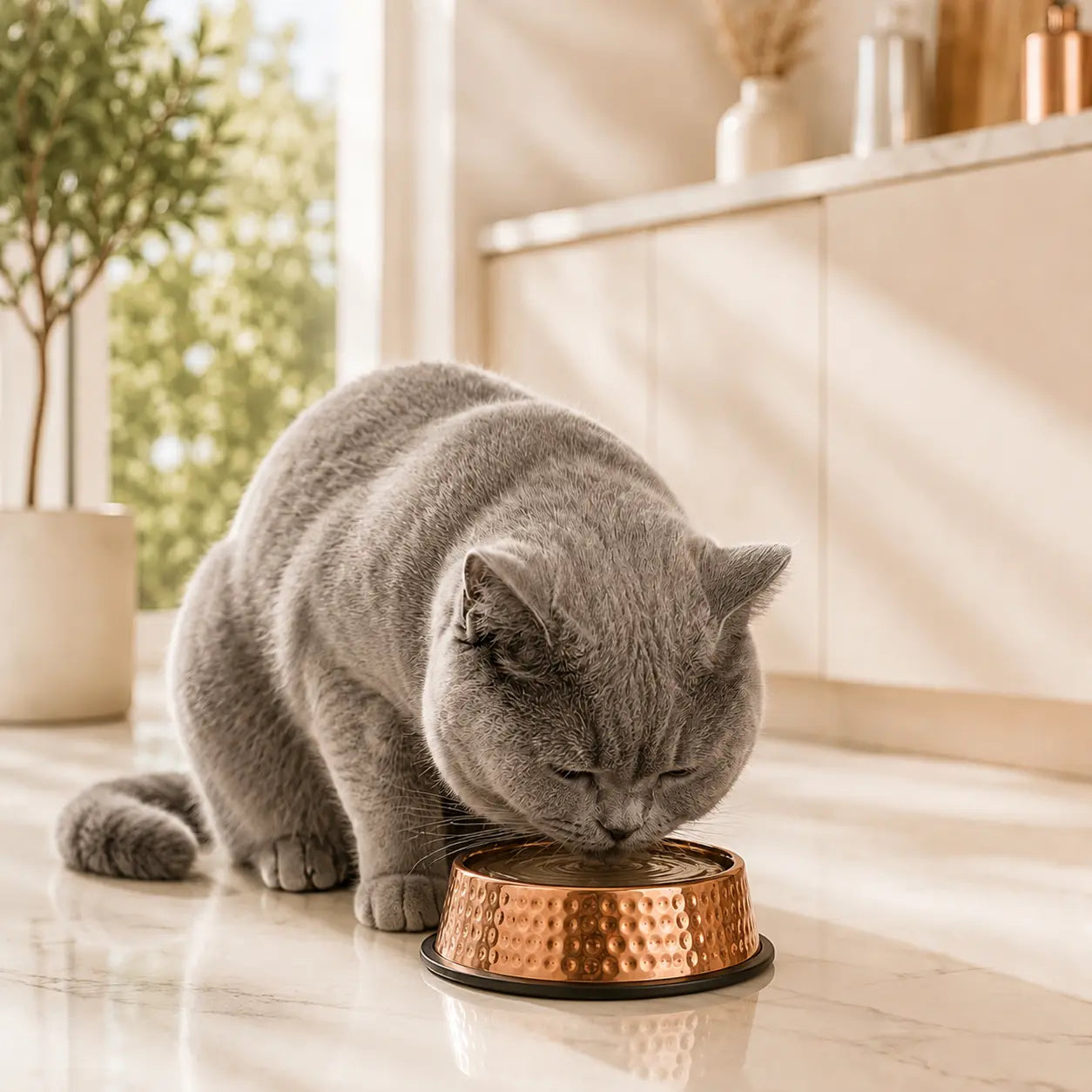 Alma Pure™ – 99.9% Pure Copper Bowl for Dogs & Cats