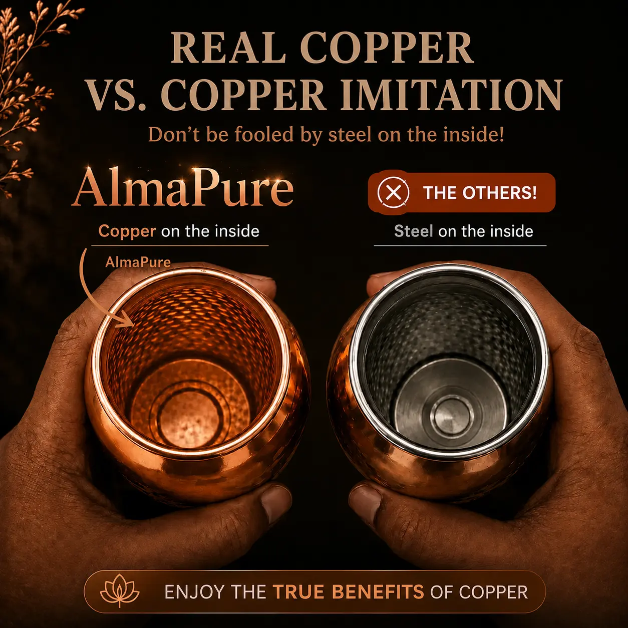 Alma Pure™ – Certified Pure Copper Water Bottles - Heritage Edition